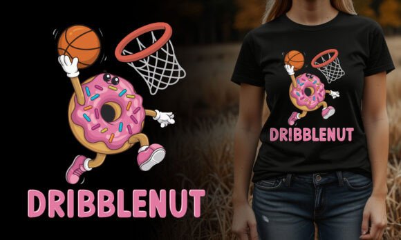 Dribblenut Donut Graphics for T-Shirt Designs