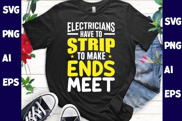 Electricians Strip: Graphics for T-Shirt Designs