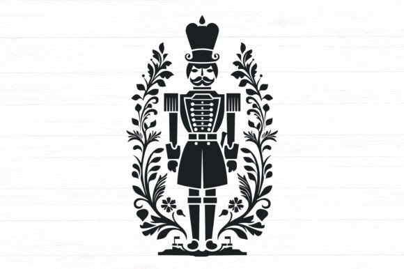 Floral Nutcracker Graphics for Crafts