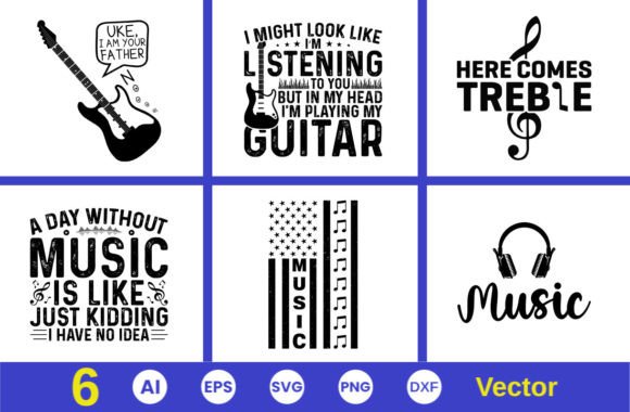 Music Tshirt Bundle: Graphics for Crafts