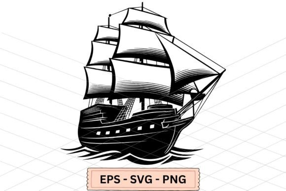 Pirate Ship Graphics for Crafts