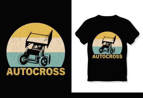 Retro 80s 90s Autocross Tshirt Design Graphics