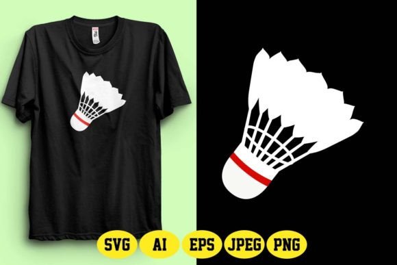 Shuttlecock Badminton SVG: Graphics for T-Shirt Designs