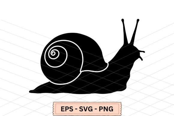 Snail Silhouette Graphics for Crafts