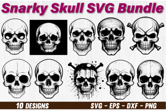 Snarky Skull Graphics for Bold Crafts
