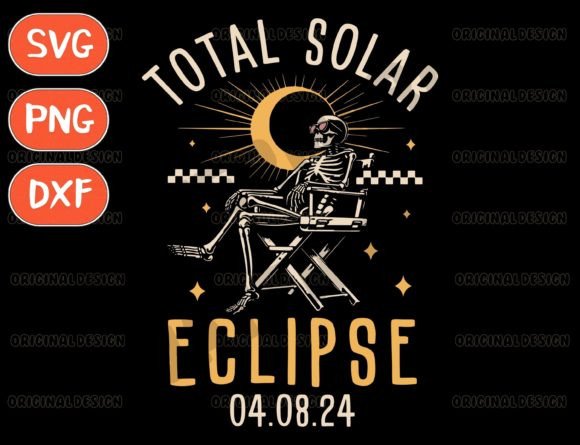 Solar Eclipse 2024 SVG: Bold T-Shirt Graphics