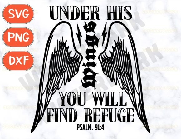 Under His Wings: Faith Graphics for T-Shirt Designs